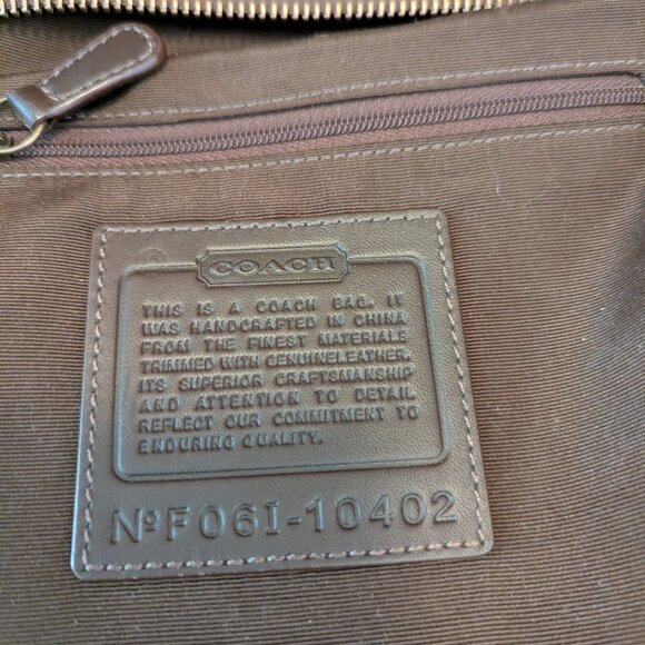 Coach Legacy Slim Duffle Vintage Y2K Signature Jacquard & Leather Brown Crossbod - Picture 10 of 11